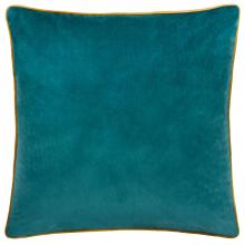 Furn Meridian Velvet Cushion Cover Teal-Ochre