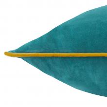 Furn Meridian Velvet Cushion Cover Teal-Ochre