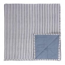 Yard Hebden Stripe Bedspread Navy / Bay Denim Blue