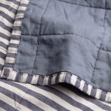 Yard Hebden Stripe Bedspread Navy / Bay Denim Blue