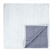 Yard Hebden Stripe Bedspread Mineral / Bay Denim Blue