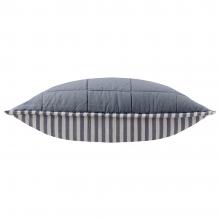 Yard Hebden Stripe Feather Filled Cushion Navy / Denim Blue