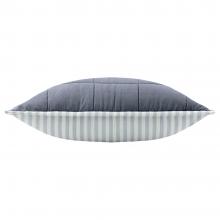 Yard Hebden Stripe Feather Filled Cushion Mineral / Denim Blue
