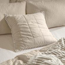 Yard Hebden Stripe Feather Filled Cushion Mole / Stone