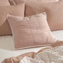 Yard Hebden Stripe Feather Filled Cushion Blush / Cotta