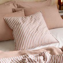 Yard Hebden Stripe Feather Filled Cushion Pecan / Cotta