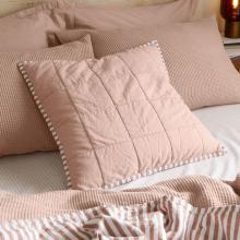 Yard Hebden Stripe Feather Filled Cushion Pecan / Cotta