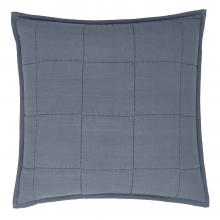 Yard Hebden Washed Cotton Feather Filled Cushion Denim Blue