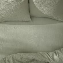 Yard Hebden Washed Cotton Fitted Sheet Bay Green