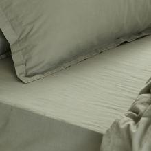 Yard Hebden Washed Cotton Pillowcase Pair Bay Green