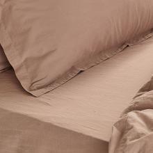 Yard Hebden Washed Cotton Fitted Sheet Cotta