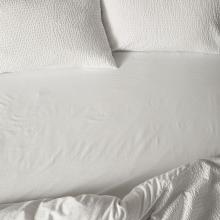 Yard Hebden Washed Cotton Fitted Sheet Chalk