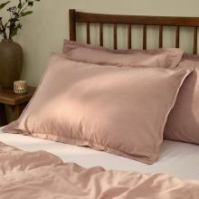Yard Hebden Washed Cotton Pillowcase Pair Cotta