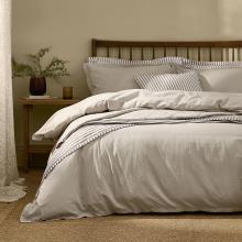Yard Hebden Washed Cotton Pillowcase Pair Stone