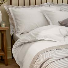 Yard Hebden Washed Cotton Pillowcase Pair Chalk