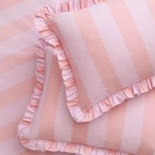 Wylder Birdie Stripe Duvet Cover Set Pink / Raspberry