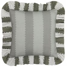 Wylder Birdie Stripe Cushion Bay Green / Mist