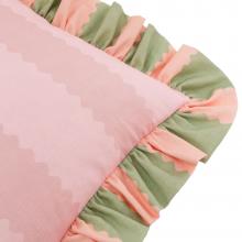Wylder Birdie Stripe Cushion Pink / Green