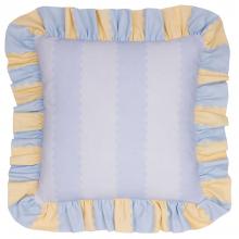 Wylder Birdie Stripe Cushion Lemon / Sky