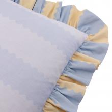 Wylder Birdie Stripe Cushion Lemon / Sky