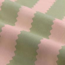 Wylder Birdie Stripe Ruffle Curtains Pink / Green