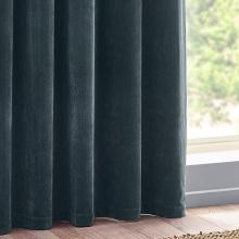 Yard Heavy Chenille Eyelet Curtains Marine