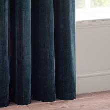 Yard Heavy Chenille Eyelet Curtains Navy