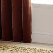 Yard Heavy Chenille Eyelet Curtains Nutmeg