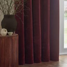 Yard Heavy Chenille Eyelet Curtains Beetroot