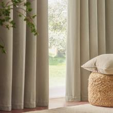 Yard Heavy Chenille Eyelet Curtains Linen