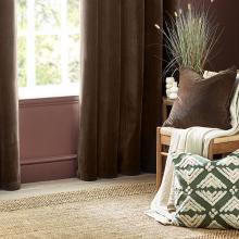 Yard Heavy Chenille Feather Filled Cushion Brown
