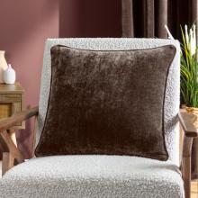 Yard Heavy Chenille Feather Filled Cushion Brown