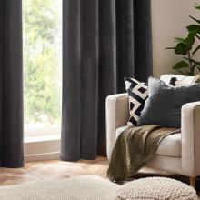 Yard Heavy Chenille Feather Filled Cushion Charcoal