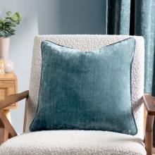 Yard Heavy Chenille Feather Filled Cushion Marine