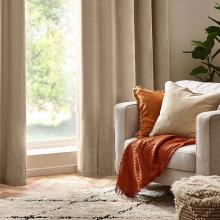 Yard Heavy Chenille Feather Filled Cushion Natural