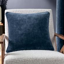 Yard Heavy Chenille Feather Filled Cushion Navy