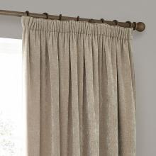Yard Heavy Chenille Pencil Pleated Curtains Natural