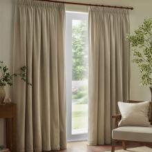 Yard Heavy Chenille Pencil Pleated Curtains Linen
