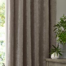 Yard Heavy Chenille Blackout Pencil Pleated Curtains Greige