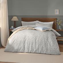 Wylder Grace Leaf Duvet Cover Set Mist Grey 