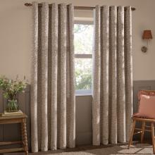 Wylder Grace Leaf Eyelet Curtains Taupe