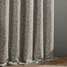 Wylder Grace Leaf Pencil Pleated Curtains Mist Grey