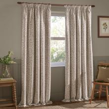 Wylder Grace Leaf Pencil Pleated Curtains Natural