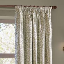 Wylder Grace Leaf Pencil Pleated Curtains Sage