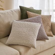 Yard Pebble Textured Chenille Cushion Natural