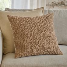 Yard Pebble Textured Chenille Cushion Stone