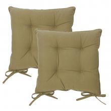 Yard Slub Cotton Pack of 2 Seat Pads Moss