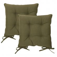 Yard Slub Cotton Pack of 2 Seat Pads Lichen