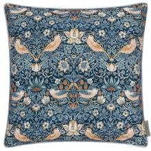 The Original Morris & Co Strawberry Thief Outdoor Cushion Indigo