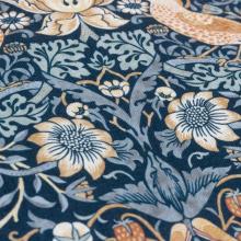 The Original Morris & Co Strawberry Thief Outdoor Cushion Indigo